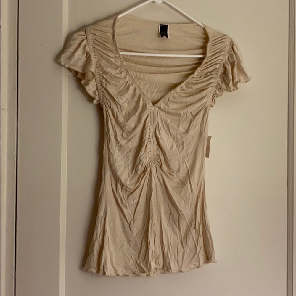 2 for $15 NWT 2 cute cream ruffled top